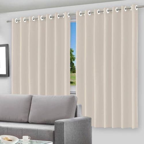 Cortina 280x250cm Vidro Controle Luz Decoração Casa Ilhós Janela Quarto Sala Privacidade