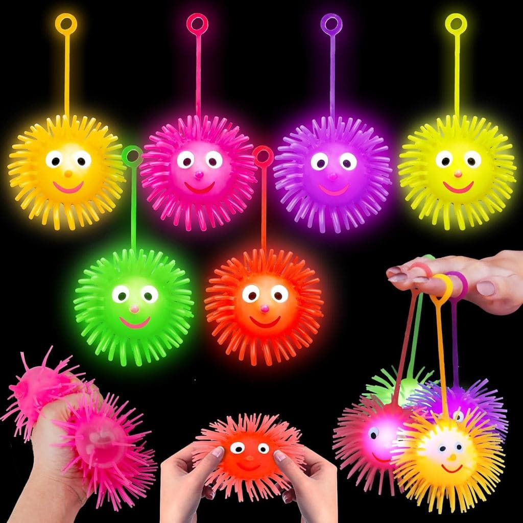 24 Bolas Luminosas para Festas, Lembrancinhas para Crianças de 4-8 e 8-12 Anos, Artigos de Festa Brilhantes, Brinquedos