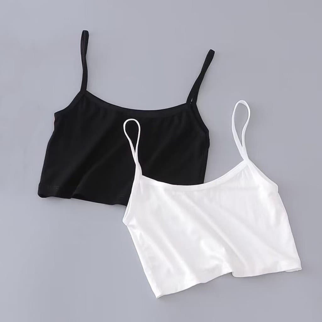 Branco Modal verão fino meio corte camisola pequeno colete Anti-reflexo tubo superior feminino topo de fundo curto jogo