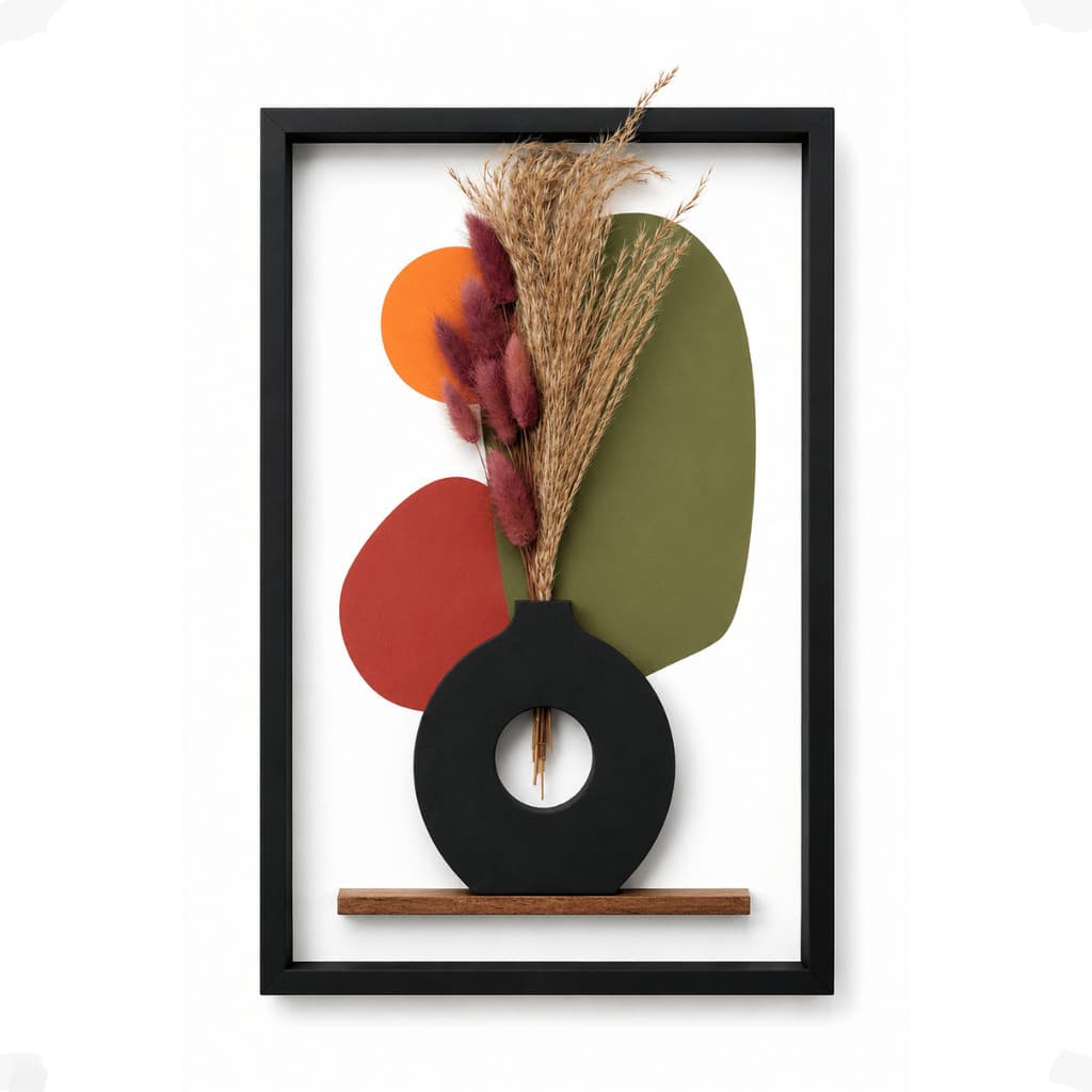Quadro Decorativo Sala Quarto 3D Flores Secas