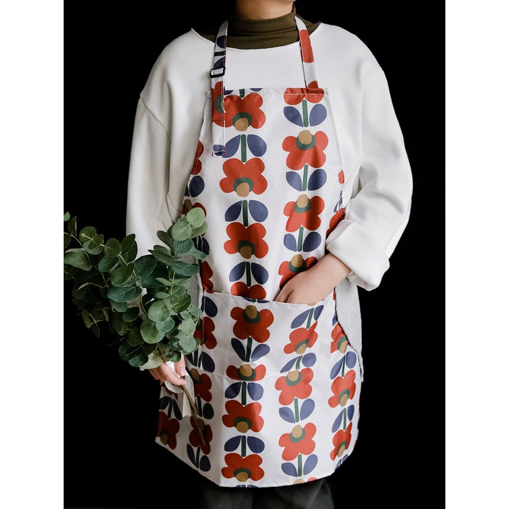Primavera verão avental doméstico Anti-sujo mão-limpeza avental bonito cozinha água óleo Original versão coreana único D