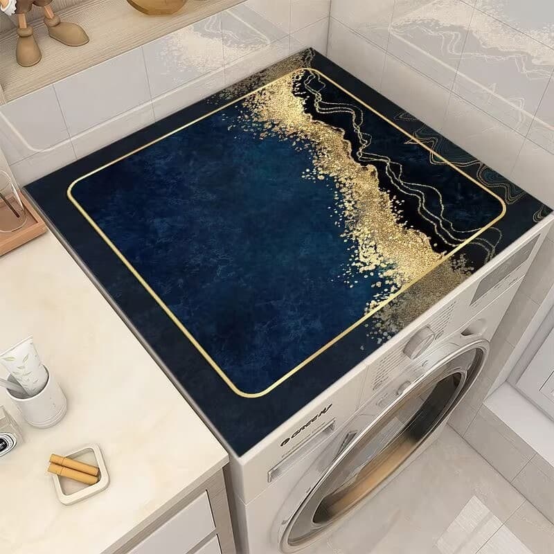 Padrão de mármore Diatom lama tambor máquina de lavar capa almofada absorção de água protetor solar geladeira Anti-poeir