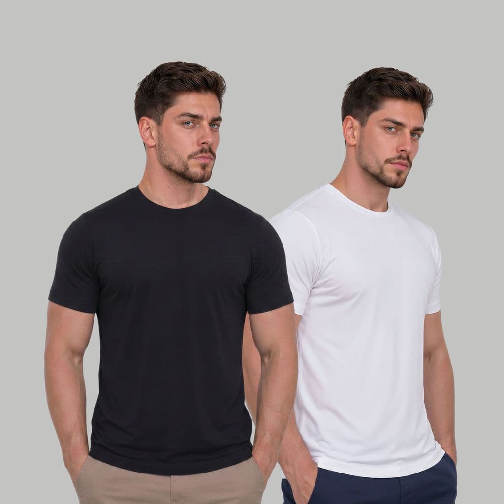 Kit 2 Camiseta Tech Modal Anti Odor Masculina Camisa Fibra Modal Algodão Com Elastano