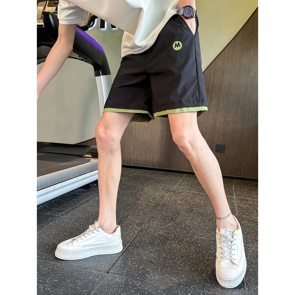 Verão novo estilo simples estilo fino respirável Casual Shorts de secagem rápida masculino High-End solto All-Match espo