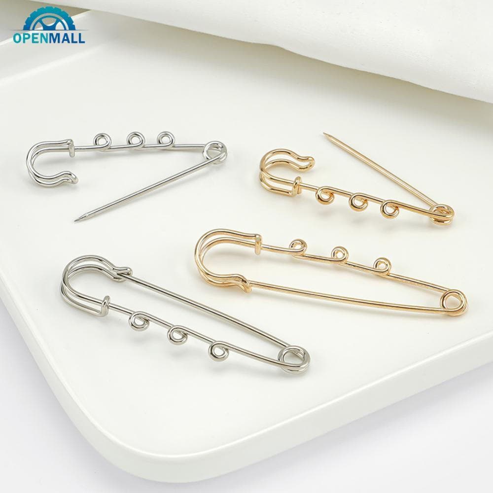 OPENMALL 10 Peças De Alfinetes De Segurança Resistentes De Metal , Broche Com 3 Laços , Acessórios De Roupas , Artesanat