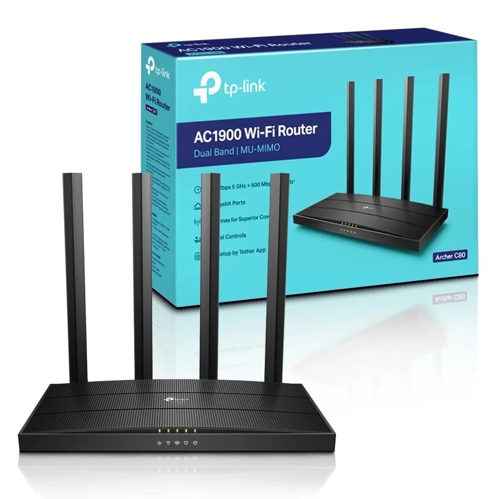 Roteador TP-Link Archer C80 AC1900 Gigabit Dual Band 4 Antenas