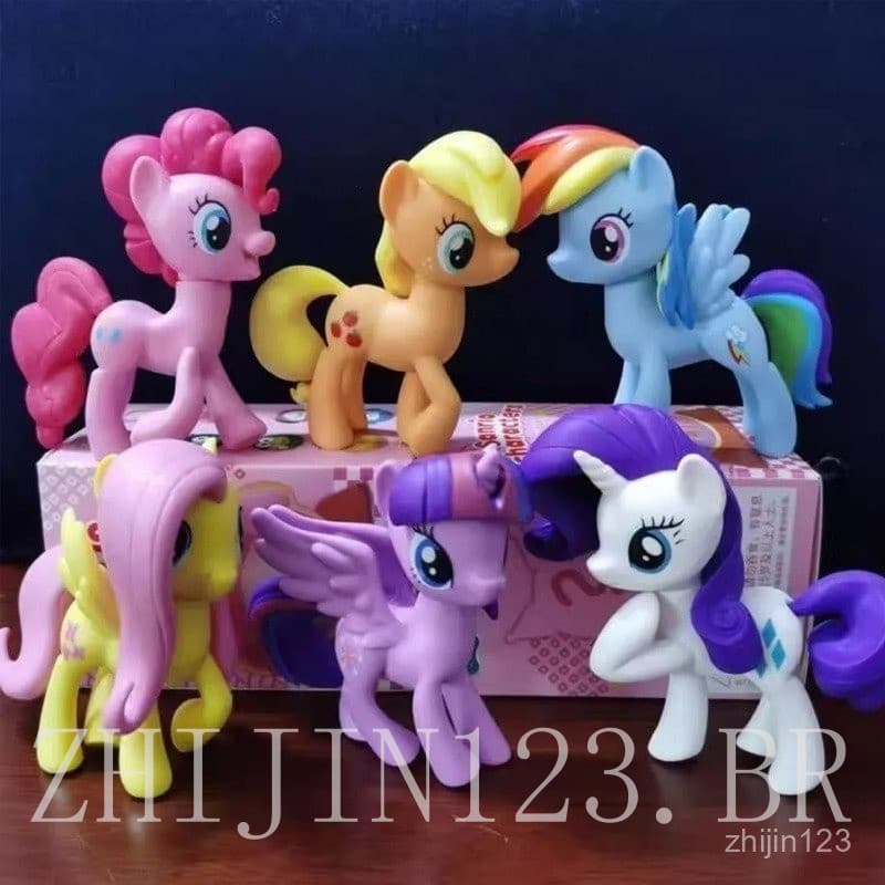 My Little Pony Twilight Sparkle Pinkie Pie Boneca de Ação de Desenho Animado Fofa em PVC