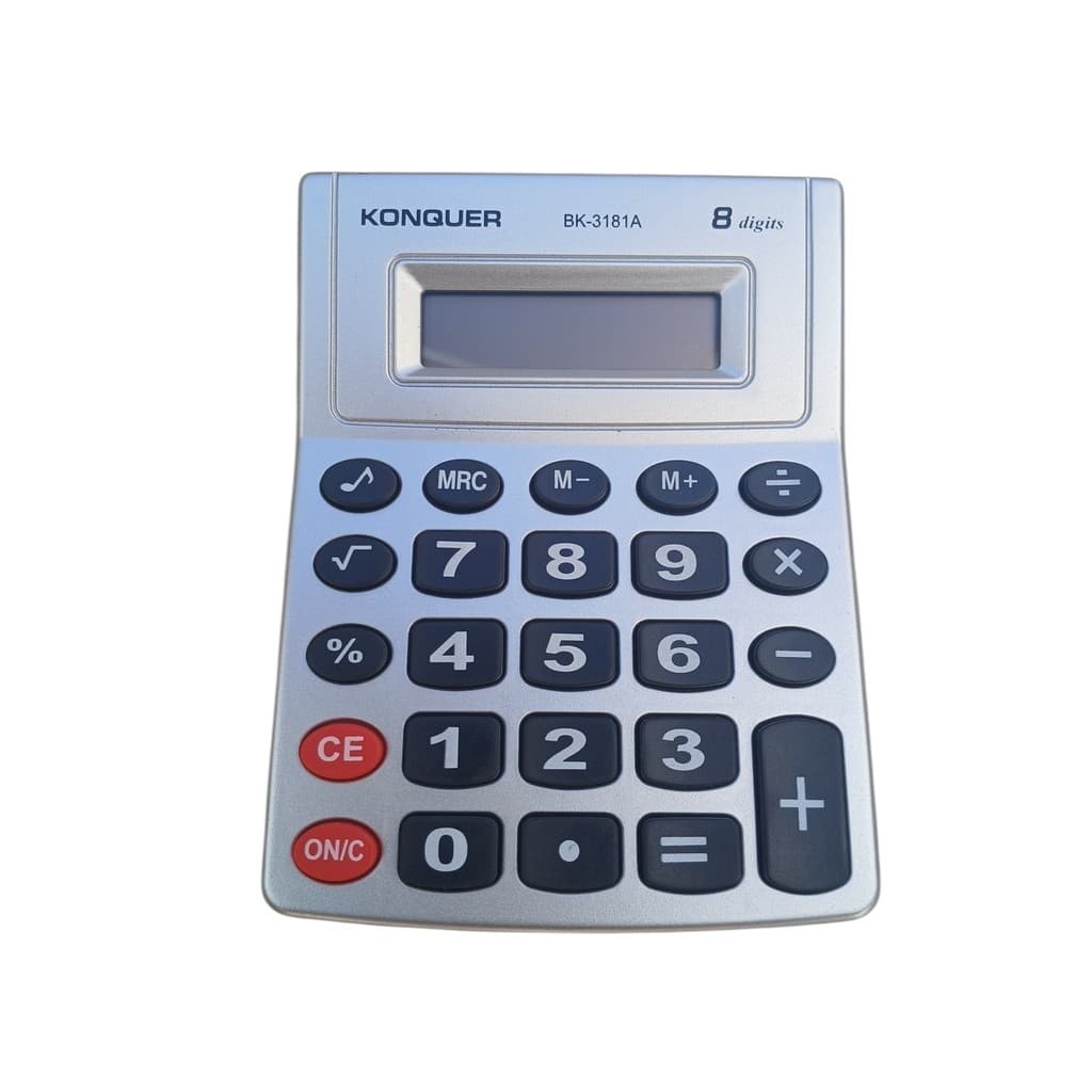 Calculadora de mesa 13x10cm teclas macias não agarram 8 díg.