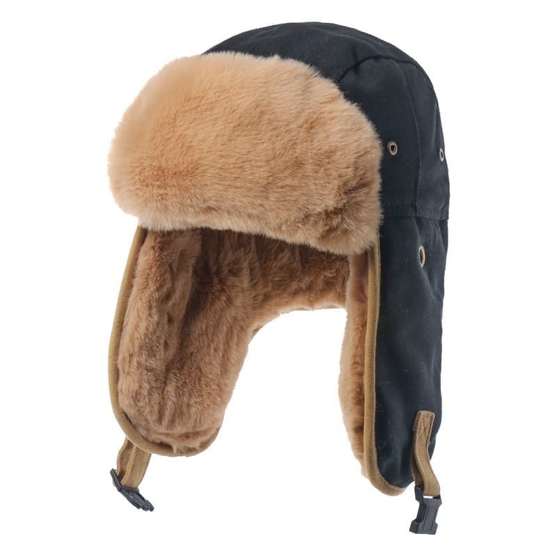 Inverno Masculino Trapper Aviador Soldado Earflap Quente À Prova Dwaterproof Água Chapéu De Esqui Bombardeiro Boné Prote
