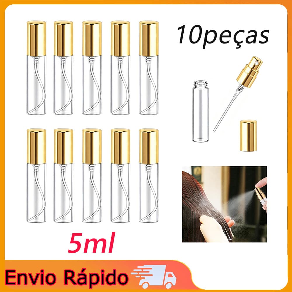 frascos pulverizadores para perfumes de 5 ml quantidade selecionável entre 10 e 30 unidades