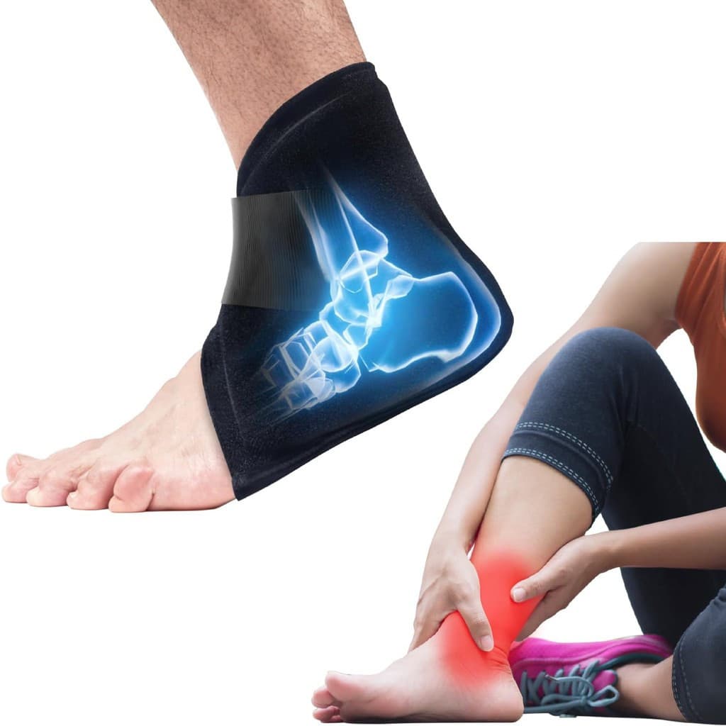 Protetor de tornozelo em gel sólido compressa quente bolsa de gelo gel esportivo tratamento para entorse