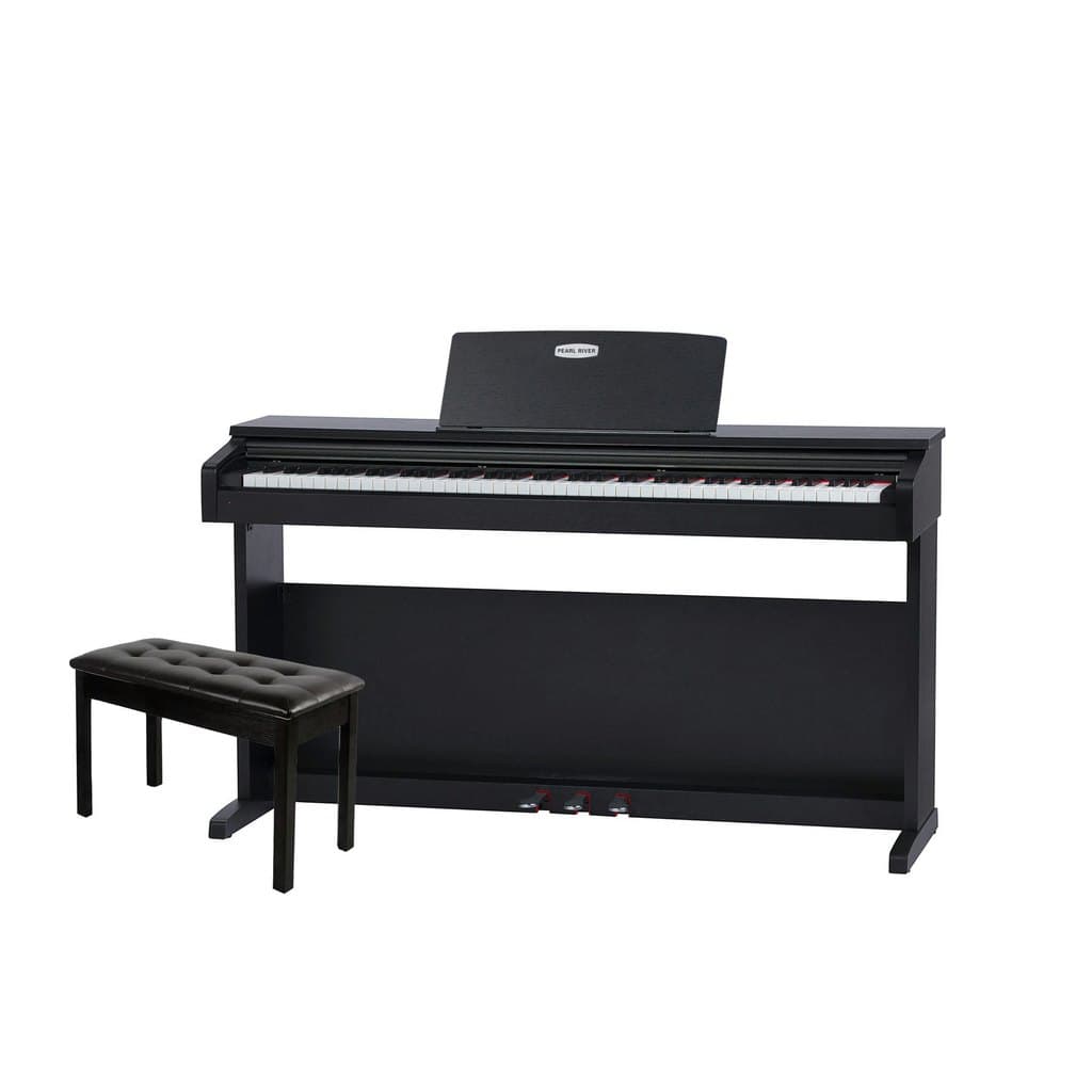 V03 Pearl River Piano Digital Preto Bivolt com Banqueta
