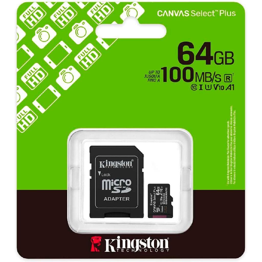 Cartão De Memória Sd Kingston Select Plus Class 10 64Gb