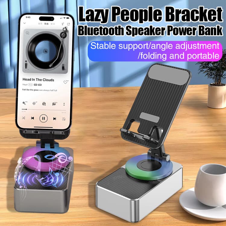 Suporte Para Tablet De Mesa Smart Companion Com Alto-Falante Bluetooth E Banco De Potência