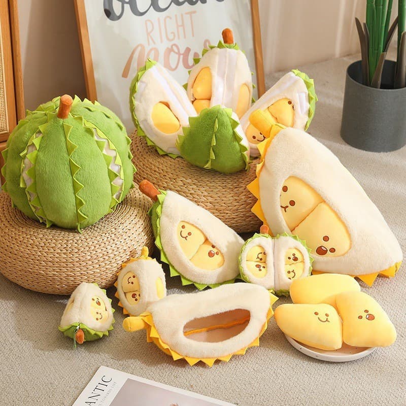 Durian boneca brinquedo de pelúcia Tearable frutas descompressão boneca simulação criativa Peeling frutas brinquedo Repa