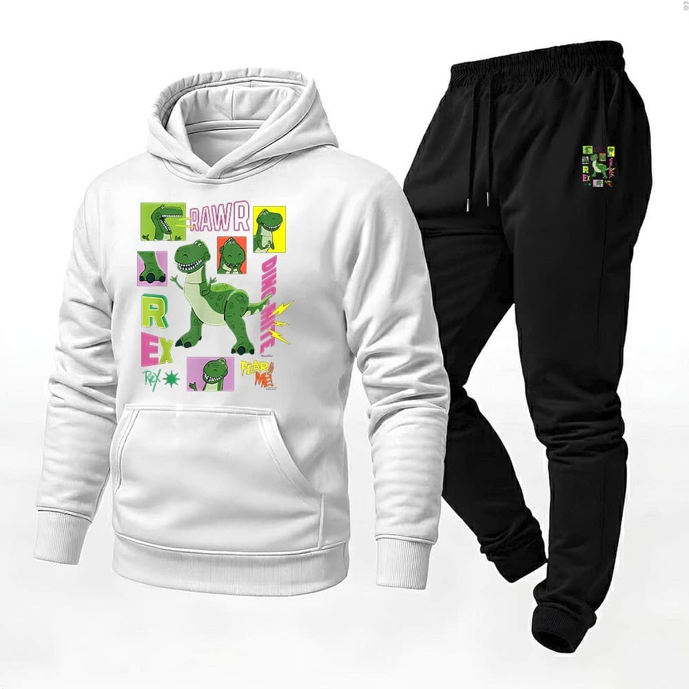 Conjunto Blusa Moleton Canguru + Calça Moda Inverno Toy Stor Dinoussauro Lancamento 2026