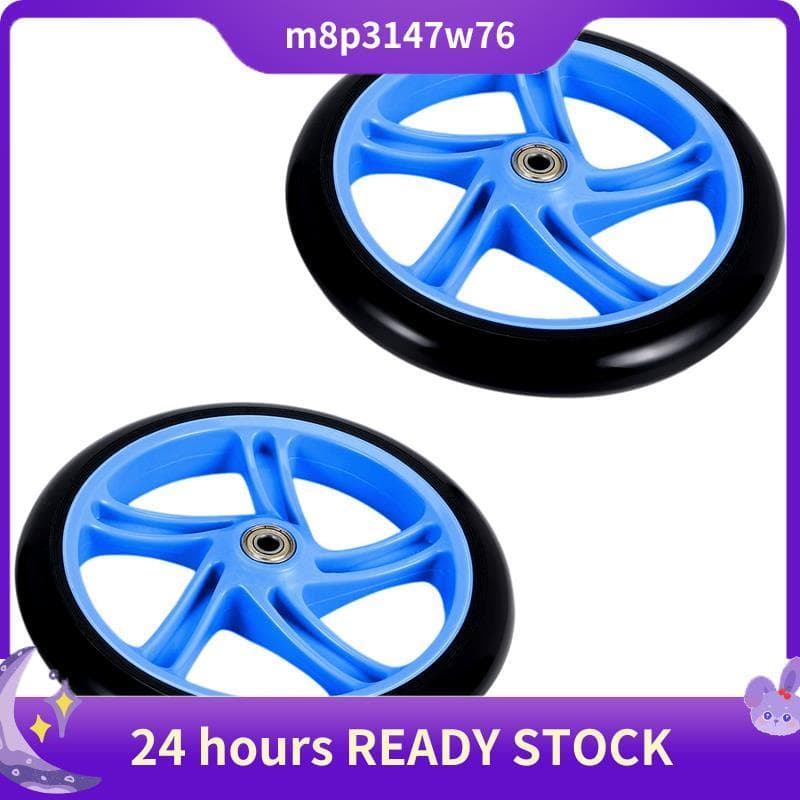 2 Peças Roda De Scooter 200 mm Material PU Espessura Da 30 ABEC-7 Acessórios Com Rolamento , Azul