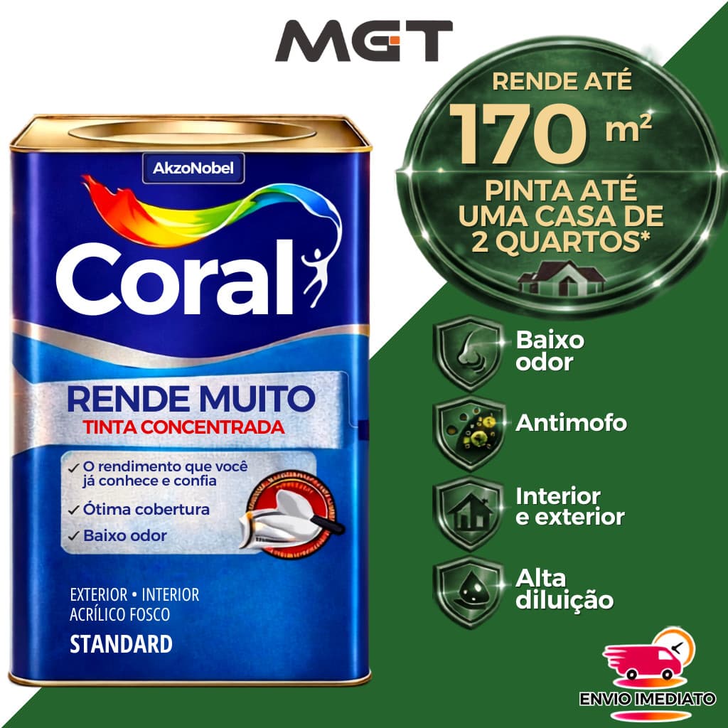 TINTA RENDE MUITO BRANCO CORAL 18L