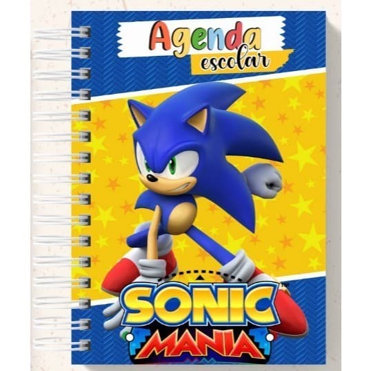 Agenda Escolar Sonic 2 2027  Personalizada C/NOME