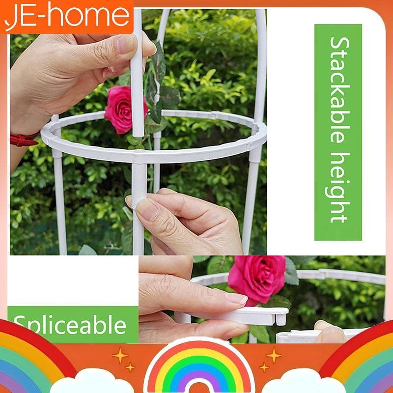 Conjunto Treliça de Jardim DIY Suporte em Gaiola para Plantas Trepadeiras de Escalada