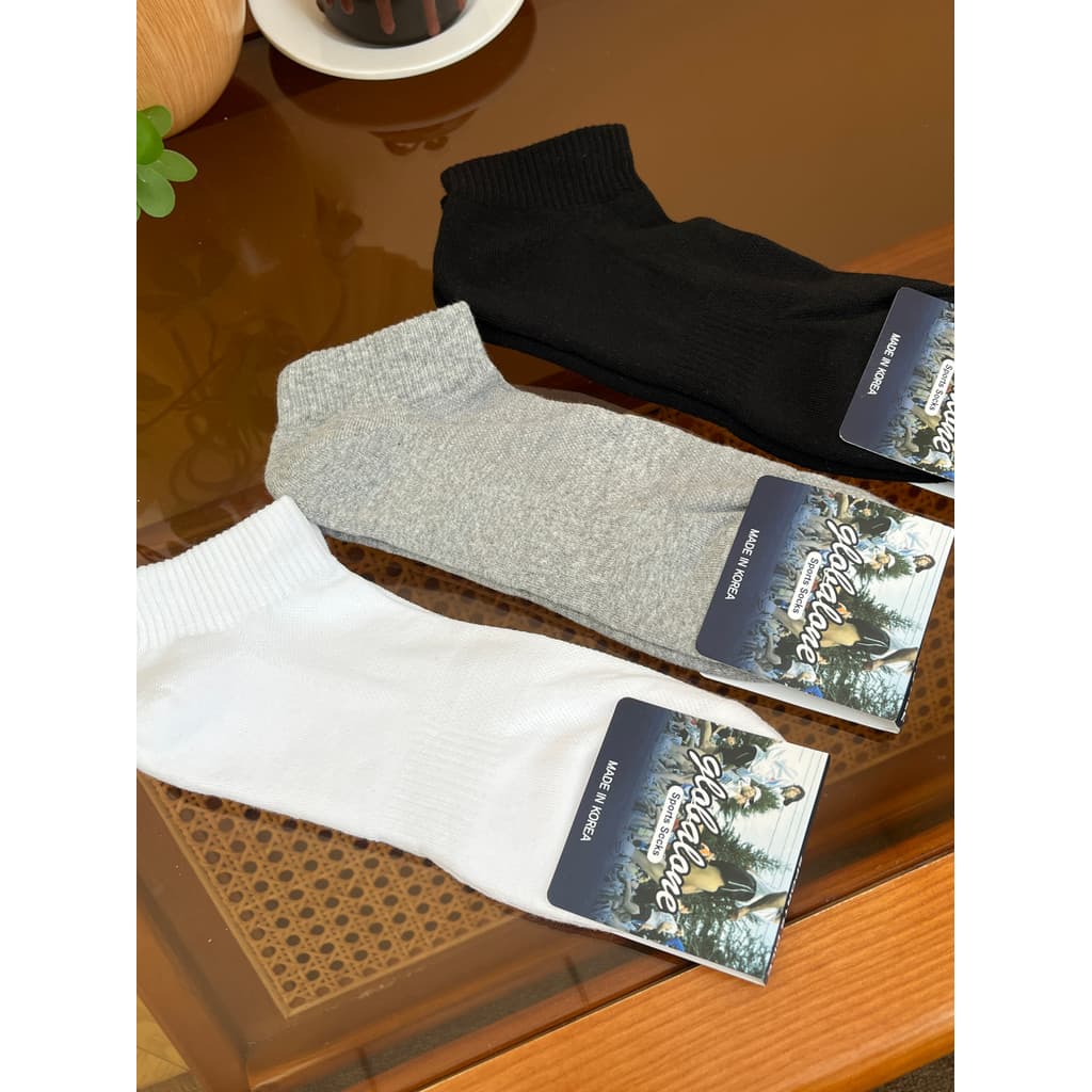 Coreia Dongdaemun GLALALANE meias masculinas estilo 2026 novo estilo toalha inferior absorvente de suor cor sólida All-M