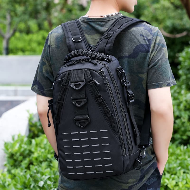 Shilibai isca saco multifuncional saco do mensageiro ombro duplo ombro integrado vara saco equipamentos de pesca ao ar l