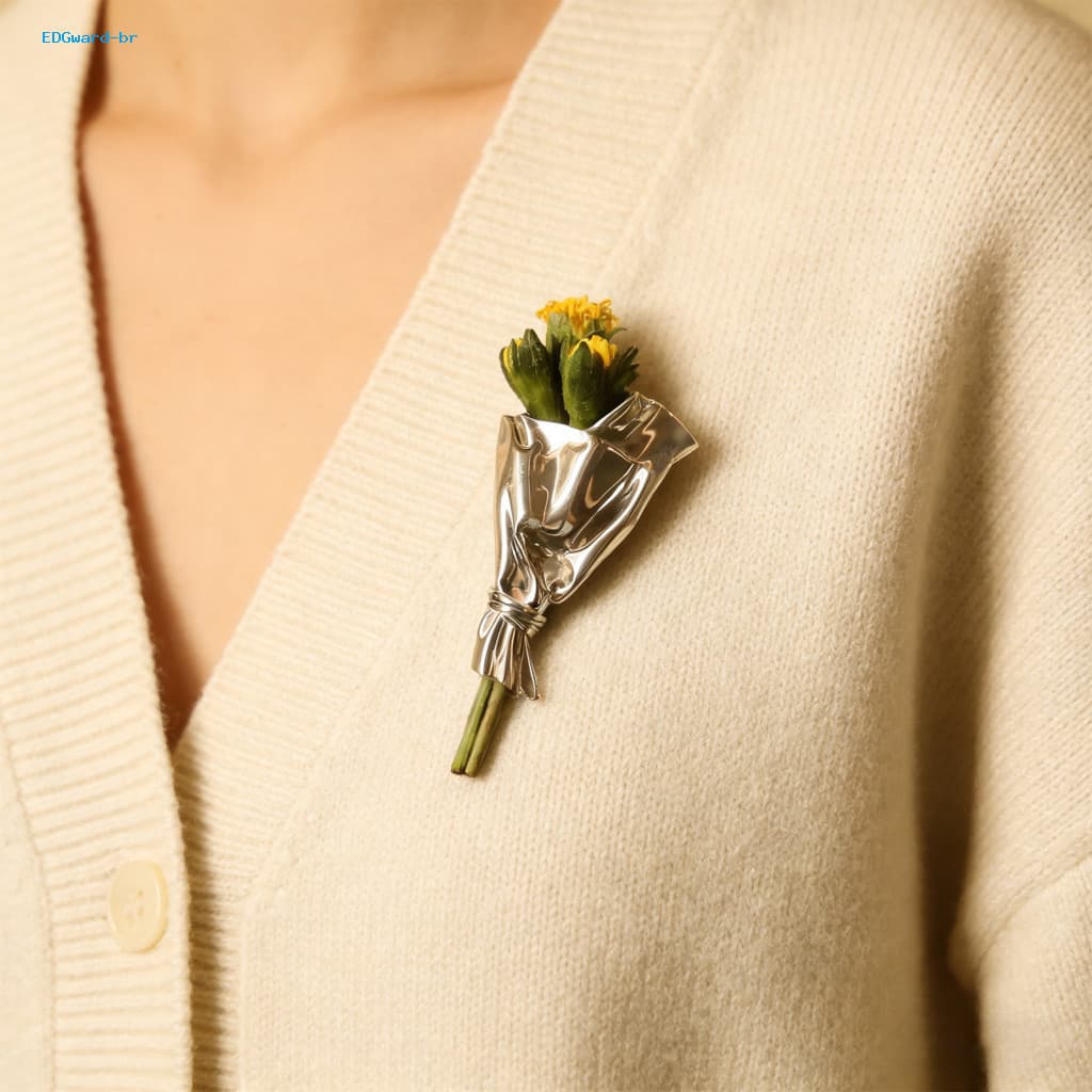 Personalized Flower Pin Diy Small Bouquet Brooch Random Floral Design Perfect for Coats Dresses Jackets Vase Decoration