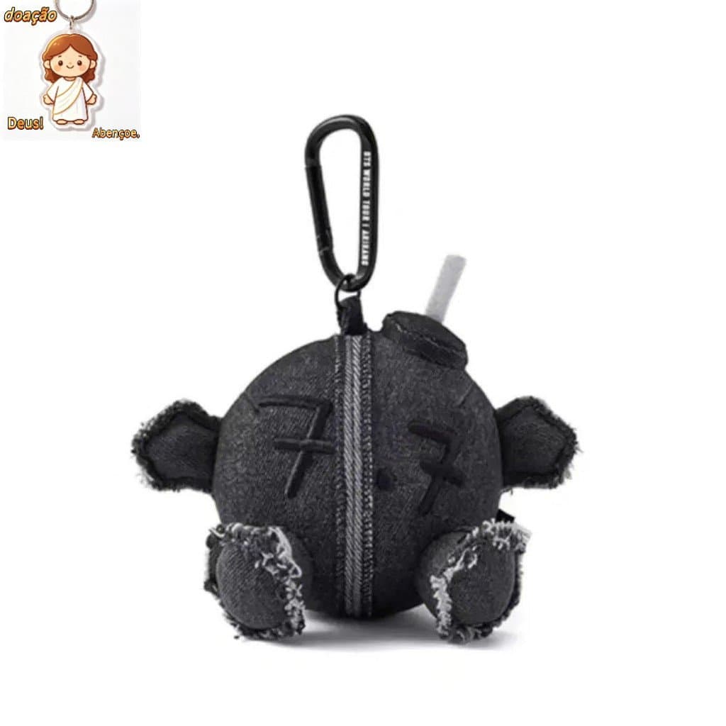 Kpop Idol Jimin Jin Jungkook Suga : Bomba Preta Bolsa De Boneca De Pelúcia Chaveiro Fogão Pingente