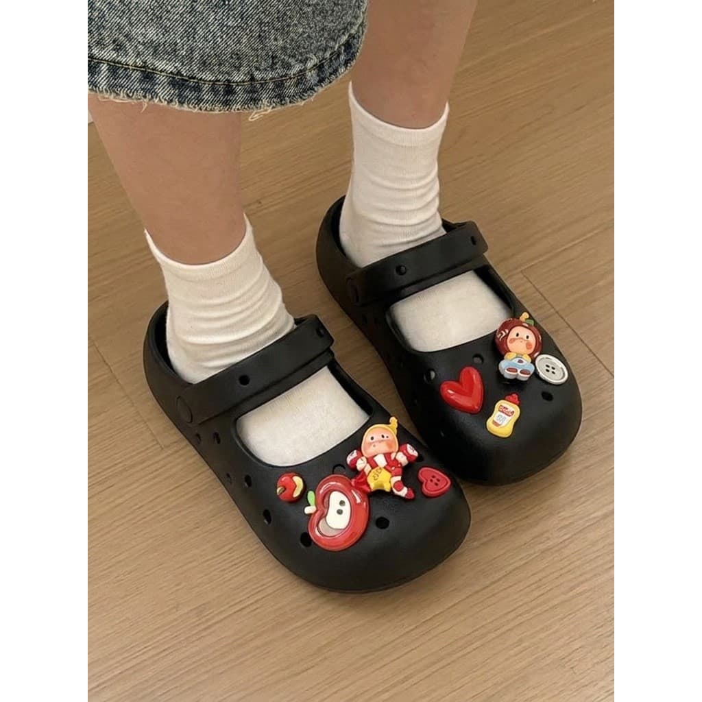 Sapatos de balé chinelos pretos femininos desgaste exterior de alta qualidade sandálias Super confortáveis pisando na me