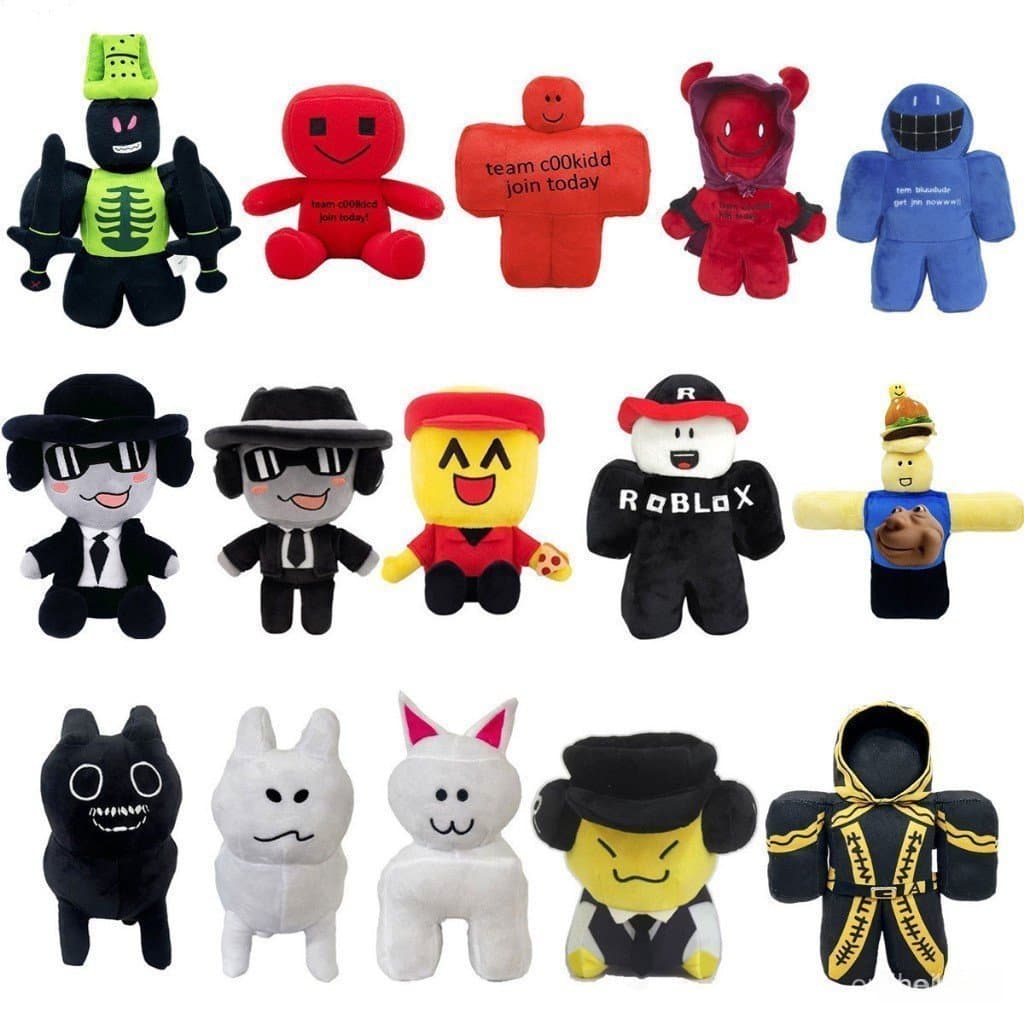 Chance Forsaken Estatueta De Terno Preto De Pelúcia Robloxs Brinquedo Macio Para Namorada Presente De Aniversário Menina