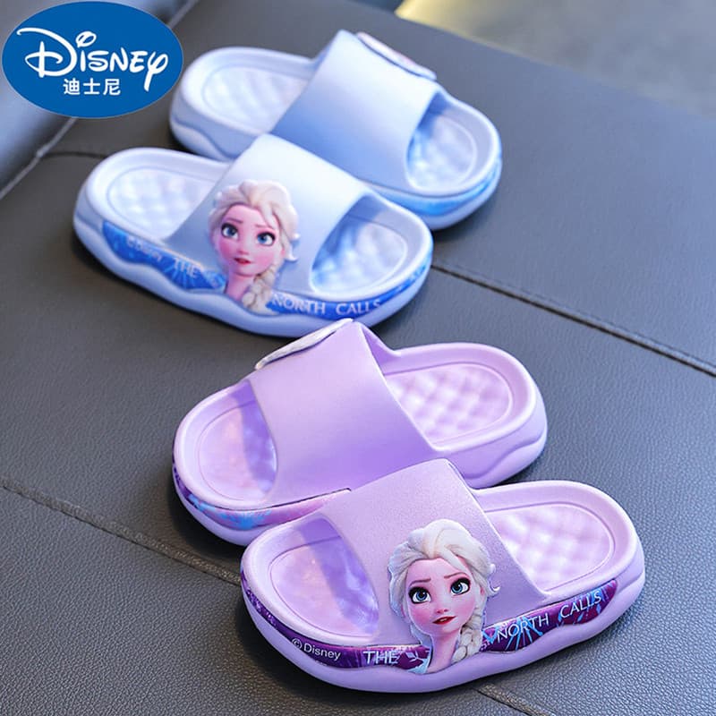 Elsa elsa princesa verão crianças sandálias chinelos meninas sola macia interior meninas sapatos de apoio feminino bebê