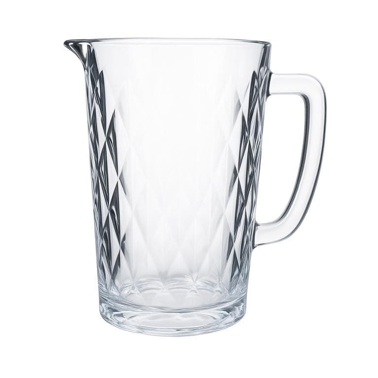 Jarra de Vidro Trabalhado Resistente Transparente Stella 1,2 Litros Agua Sucos Refrigerantes Festa