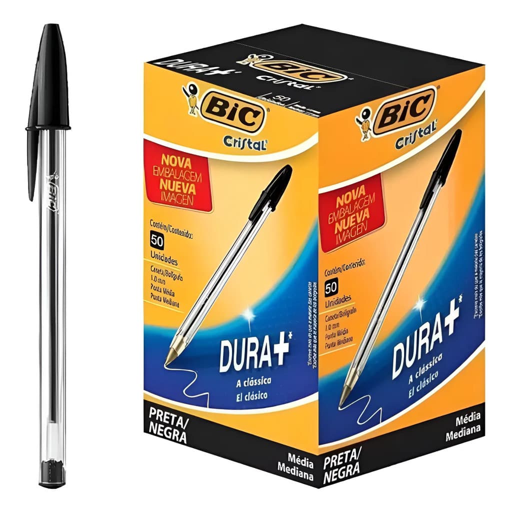 CAIXA DE CANETA ESFEROGRAFICA 1.0MM  PRETA C/50- BIC