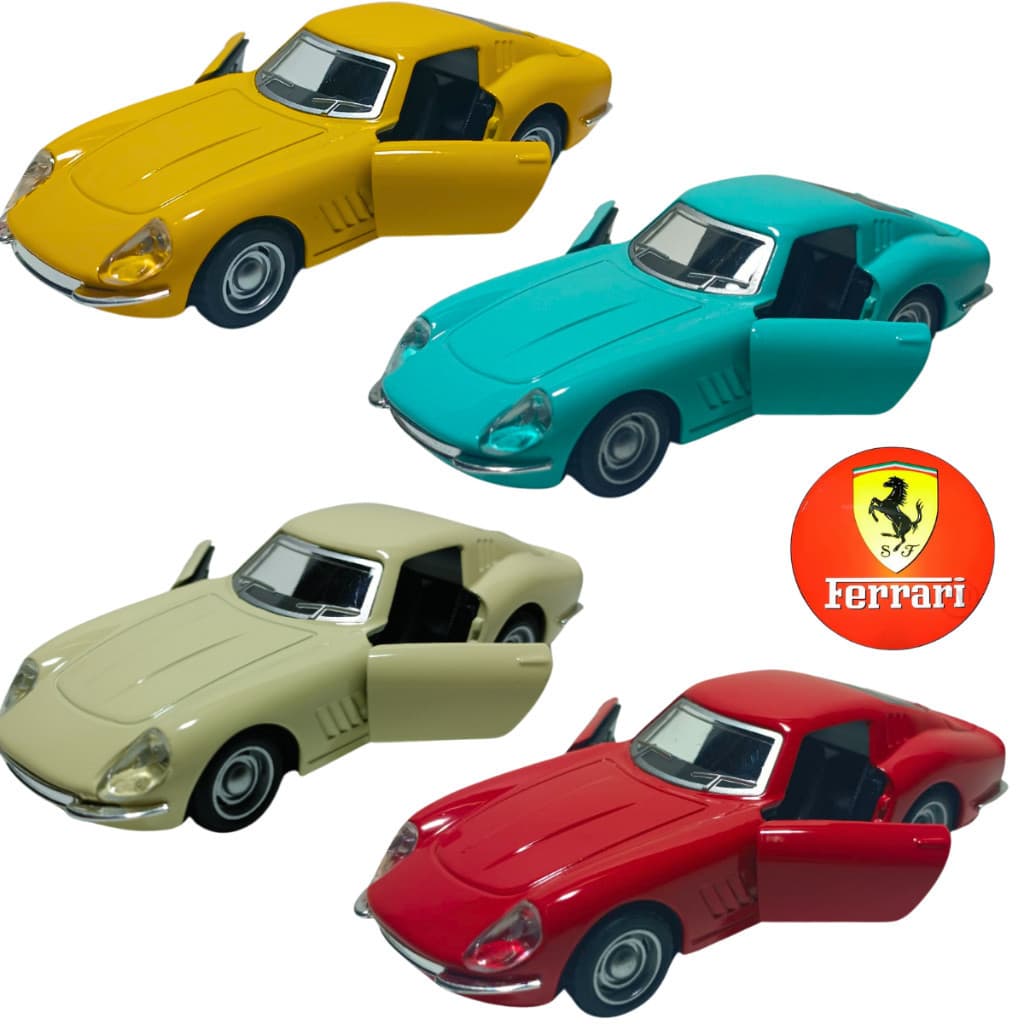Carrinho de metal miniatura clássico 275 abre portas e fricção linha coleção luxo
