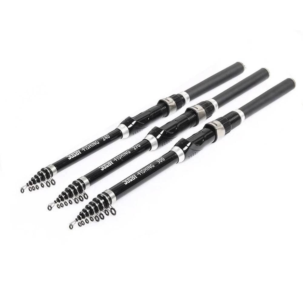 Kit 3 Vara para Molinete Pesca Telescópica 3M Carbono Ultra Light Leve Retratil 3un