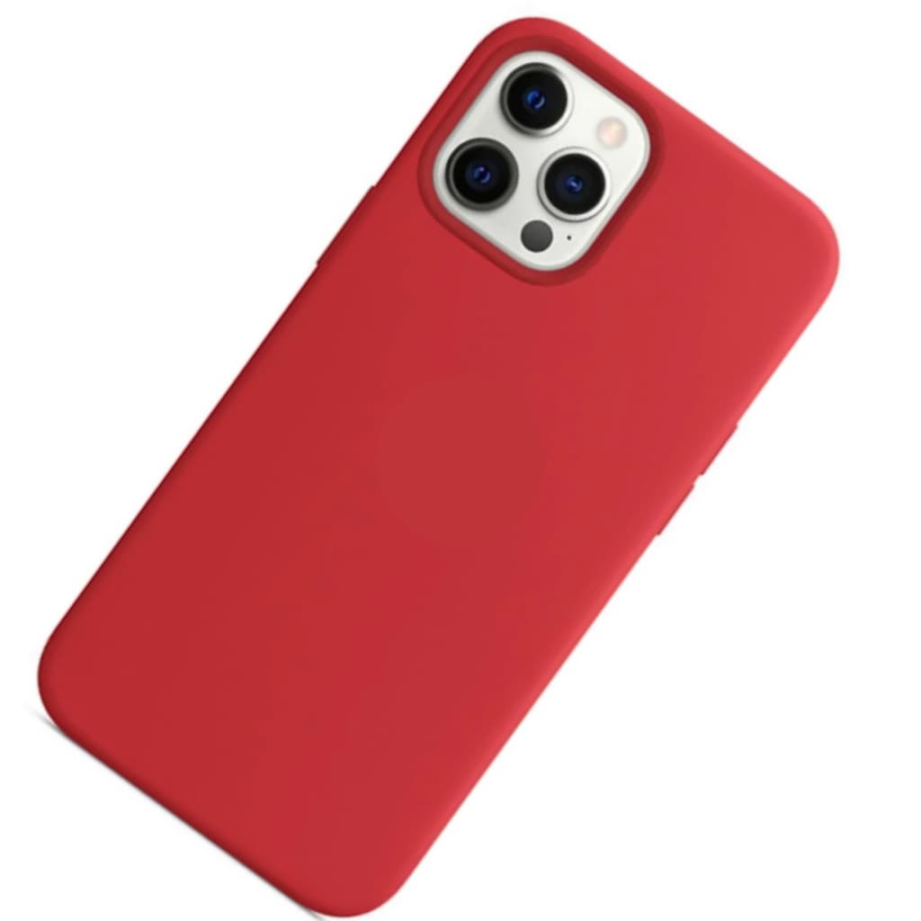Capa Capinha Para iPhone 16 Pro Max Vermelha  Aveludada