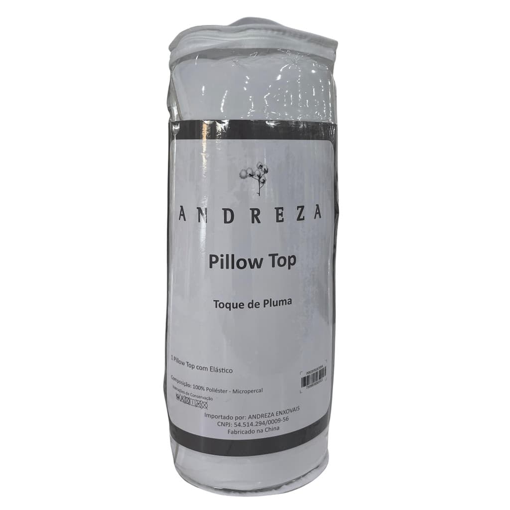 Pillow Top Acolchoado Casal\Queen\King\Solteiro 700g/m² 400 Fios Toque de Pluma Com Elástico Andreza