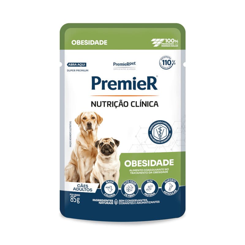 Sache Premier Nutrição Clínica Cães Obesidade 85gr