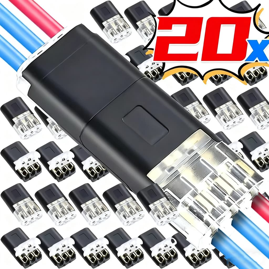 Conector Rápido De Fio De Carro Universal-Plugue De Conexão De Cabo Automotivo À Prova D'água De 3 Pinos-Terminal De Fia