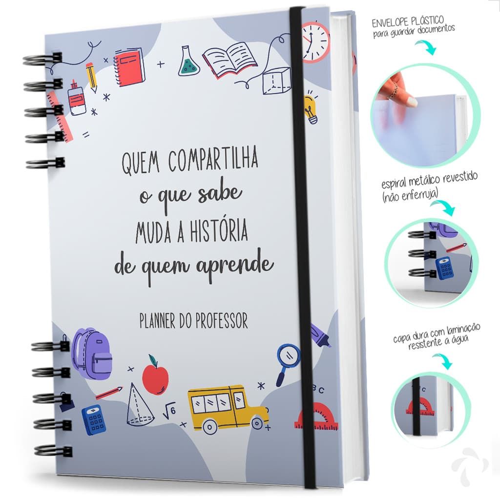 Agenda Planner Do Professor Planejamento Capa Dura Ensinar