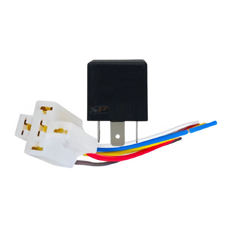 Rele Auxiliar 12v 40a Automotivo 5 Pinos Universal + Chicote