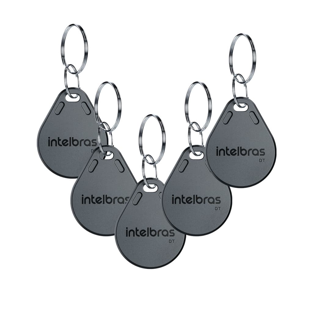 kit 5 Chaveiro Tag Dupla Frequencia 125khz e 13,56mhz Th 1000 Dt intelbras