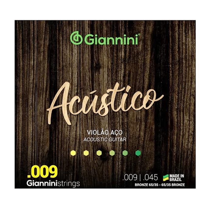 Encordoamento Violão Aço 009 Acústico Giannini