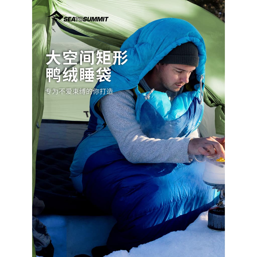 Seatosummit acampamento ao ar livre adulto para baixo colcha saco de dormir inverno à prova de frio engrossado pato para