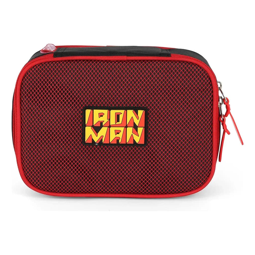 Estojo Escolar Avengers Iron Man Box Menino 100 Pens Luxcel Vermelho Iron Man Avengers