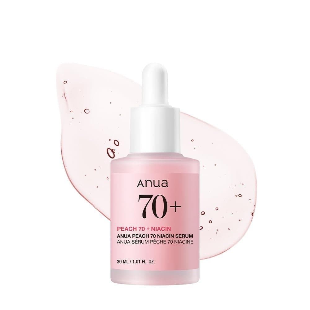 Essência Facial Rejuvenescedora Diária Anua Peach 70% Niacinamida, Contém Vitamina B12, Melhora o Tom de Pele Opaca, Hid