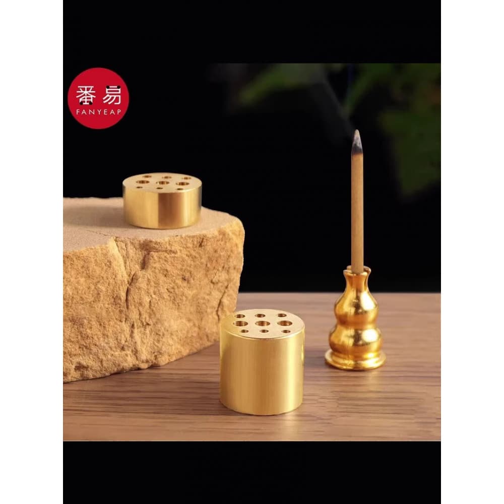 Vara de incenso A1zon001-suporte de incenso cabaça simples dupla utilização nove furos vara Zen rosca placa de incenso s