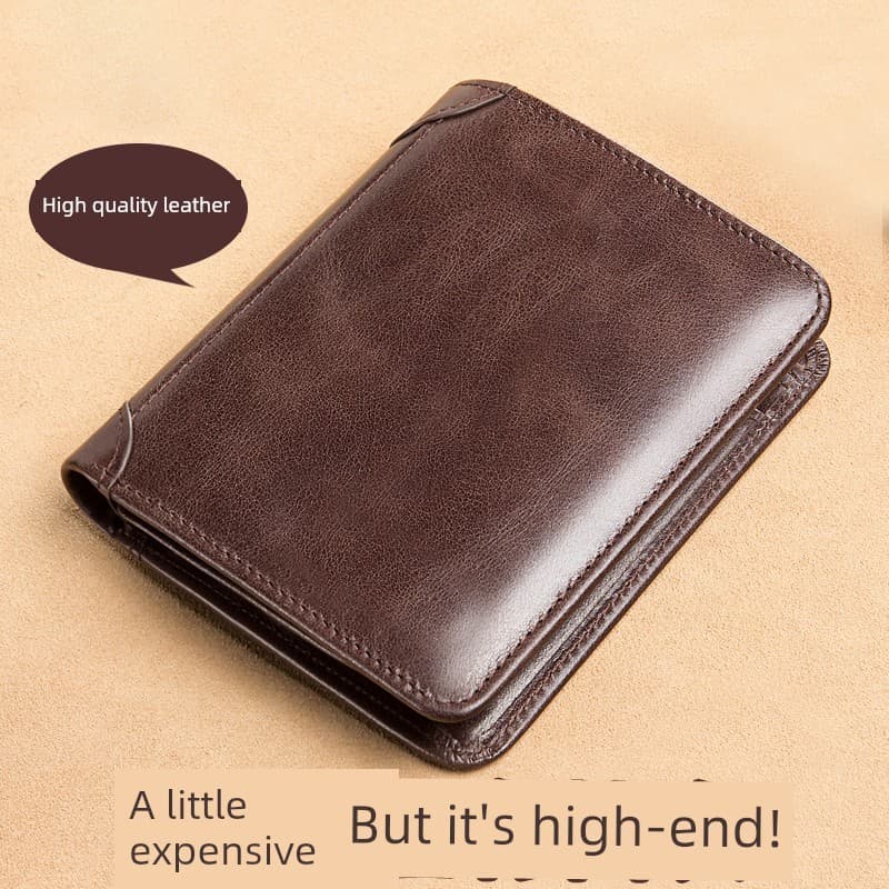 carteira masculina com ziper carteira masculina Carteira curta masculina com textura de couro genuíno, estilo retrô, car