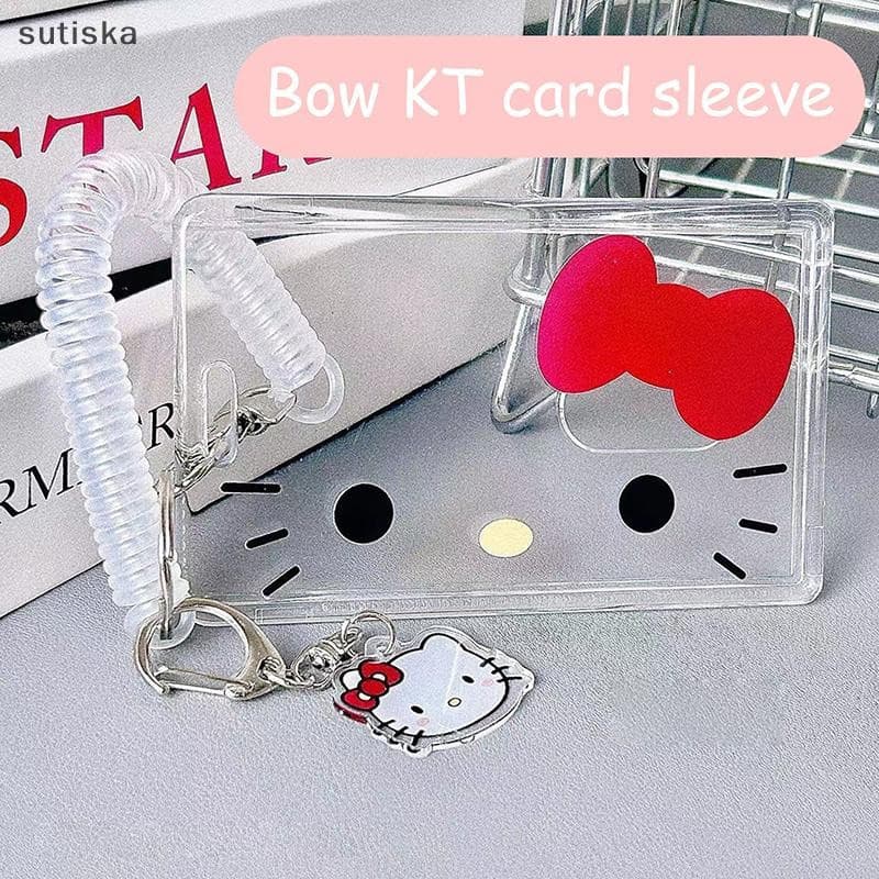 sutiska Porta-Cartões Hello Kitty , Desenho Animado , Fofo , Crachá , De Crédito Banco Chaves Feminino , Capa De Cartão
