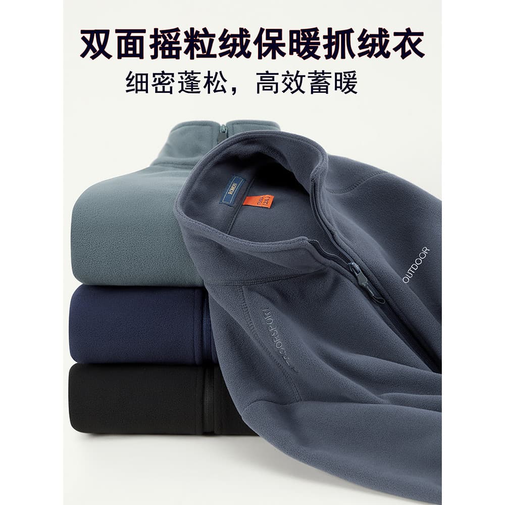 Jaqueta de lã masculina outono inverno quente jaqueta de lã de meia-idade roupas masculinas pai outono roupas forro de l